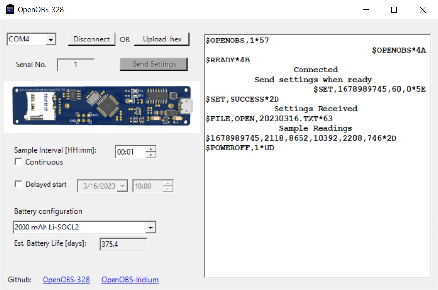 programmed sensor